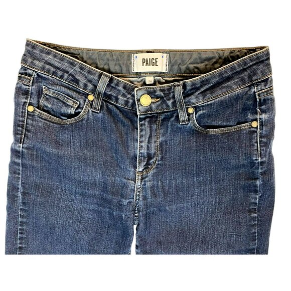 Paige Jeans Skyline Skinny 28 x 30 Dark Denim Stretch Los Angeles Comfortable! - Picture 3 of 10